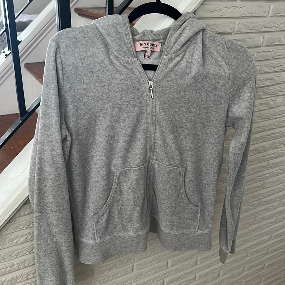 Juicy couture gray zip up size XL
